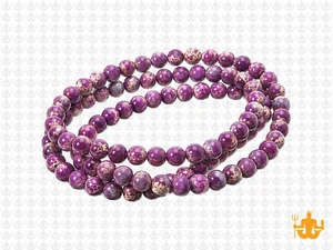 4mm Purple Sea Sediment Round Beads 15.5" dyed [4r55p]