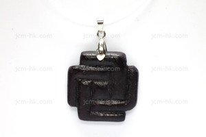 28x30mm Wood Designer Bead Pendant [z7191]