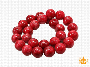 10mm Red Sesame Agate Round Beads 15.5" dyed [10g4r]