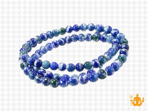 4mm Blue Dot Agate Beads 15.5" dyed [4g5b]