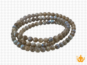 4mm Matte Labradorite Round Beads 15.5" natural [4r40m]