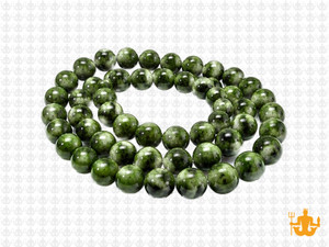 6mm Green Sesame Agate Round Beads 15.5" dyed [6g4g]
