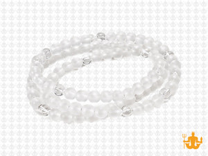 4mm Crystal Polish & Matte Round Beads 15.5" synthetic [4x14]