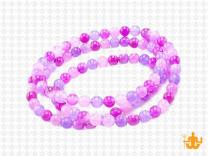 4mm Mix Purple Quartz Round Beads 15.5" dyed [4x15]