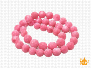 8mm Matte Rhodonite Jade Round Beads 15.5" dyed [8c54m]