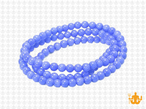 4mm Polish & Matte Chalcedony Round Beads 15.5" synthetic [4x29]