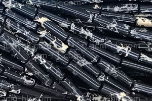 4x13mm Black Sea Sediment Tube Beads 15.5" dyed [h1r55k]