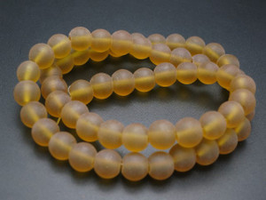10mm Matte Topaz Round Beads 15.5" synthetic [10a7m]