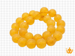 10mm Matte Topaz Round Beads 15.5" synthetic [10a7m]
