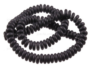 8mm Onyx Obsidian Rondelle Beads 15.5" [h3b65m-8]
