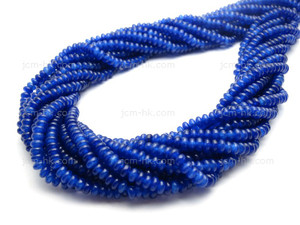 4mm Lapis Jade Rondelle Beads 15.5" dyed [h3b74-4]