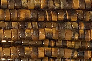 6mm Tiger Eye Heishi Beads 15.5" natural [h4d2-6]