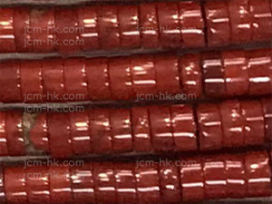 6mm Red Jasper Heishi Beads 15.5" natural [h4r12-6]
