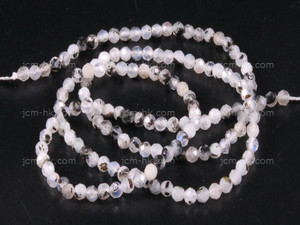 4mm Black Lolite Faceted Round Beads 15.5" dyed [h5a45-4]