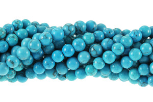 6mm Turquoise Round Beads 15.5" synthetic [6a14]