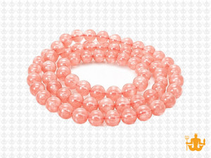 6mm Cherry Quartz Round Beads 15.5" synthetic [6a41]