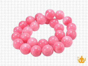 10mm Pink Jade Round Beads 15.5" dyed [10b5f]