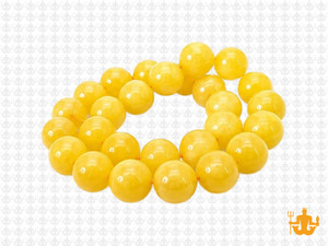10mm Yellow Jade Round Beads 15.5" dyed [10b5y]