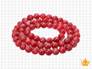 6mm Rhodonite Jade Round Beads 15.5" dyed [6b5d]