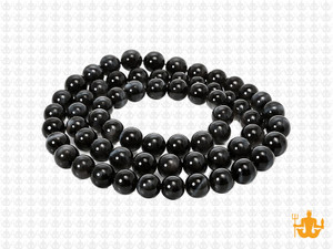 6mm Black Agate Round Beads 15.5" natural [6f16]