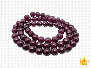 5-6mm Garnet Round Beads 15.5" natural [6m2]