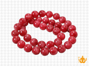 8mm Rhodonite Jade Round Beads 15.5" dyed [8b5d]
