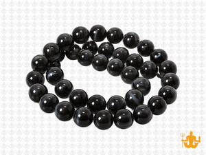 8mm Black Agate Round Beads 15.5" natural [8f16]