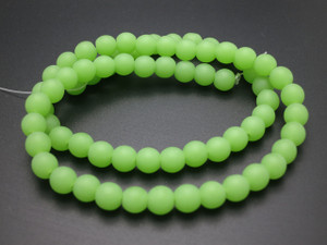 6mm Matte Chrysprase Round Beads 15.5" synthetic [6a71m]
