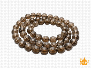 6mm Smoky Topaz Round Beads 15.5" synthetic [6a8]