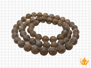 6mm Matte Smoky Topaz Round Beads 15.5" synthetic [6a8m]