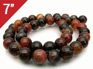 10mm Agate Round Loose Beads About 7" natural [i10d30]