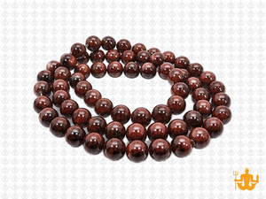 6mm Mahogany Obsidian Round Beads 15.5" natural [6b28]