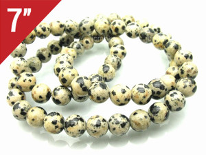 4mm Dalmatian Jasper Round Loose Beads About 7" natural [i4b23]