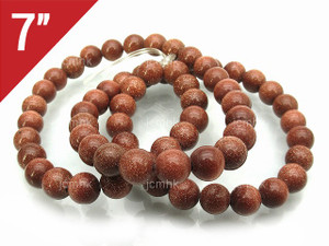 6mm Goldstone Round Loose Beads About 7" synthetic [i6b96]