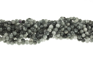 6mm Black Iolite Jade Round Beads 15.5" synthetic [6b94k]