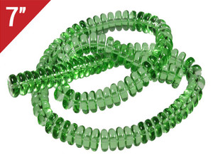 8mm Green Quartz Rondelle Loose Beads 7" synthetic [iu90a37]