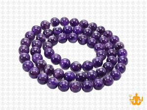 6mm Amethyst Round Beads 15.5" dyed quartz [6d11]