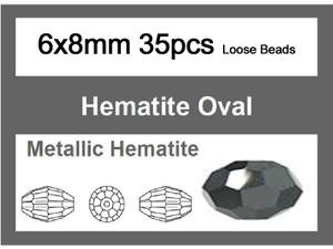 6x8mm Metallic Gray Crystal Faceted Rice Loose Beads 20pcs. [iuc12a15]