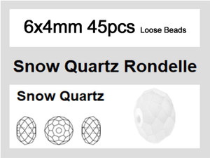 6x4mm White Opal Crystal Faceted Rondelle Loose Beads 45pcs. [iuc2b1]