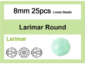 8mm Green Opal Crystal Round Loose Beads 25pcs. [iuc8b3]