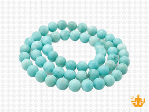 6mm Matte Amazonite Round Beads 15.5" dyed [6d51m]