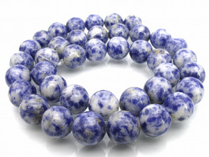10mm Denim Lapis Round Beads 15.5" natural [10b27]
