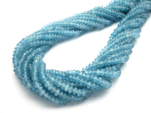 4mm Turquoise Jade Faceted Rondelle Beads 15.5" dyed [sc1b75]