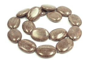 18x25mm Zebra Agate Oval Beads 15.5" natural [w553]