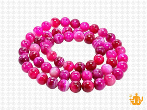 6mm Rose Banded Agate Round Beads 15.5" dyed [6f21]