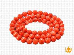 6mm Orange Magnesite Round Beads 15.5" [6th]