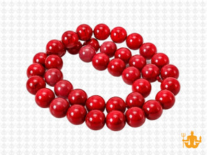 8mm Red Magnesite Round Beads 15.5" [8tr]