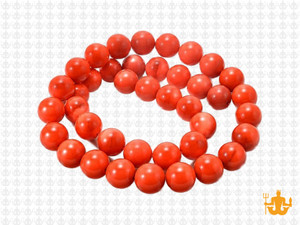 8mm Orange Magnesite Round Beads 15.5" [8th]