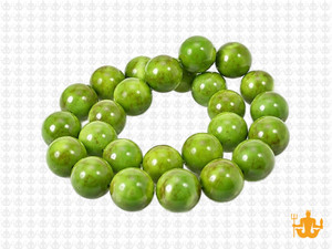 10mm Green Magnesite Round Beads 15.5" [10tg]
