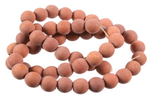 6mm Matte Coffee Magnesite Round Beads 15.5" [6tcm]